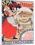 Belgium poster for Ferme de la Frahinfaz. cafe restaurant near Spa Belgium 1896 by Adolphe Crespin