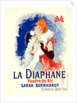 Poster for la Poudre de Riz la Diaphane. face-powder; sarah Bernhardt by Jules Chéret