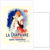 Poster for la Poudre de Riz la Diaphane. face-powder; sarah Bernhardt by Jules Chéret