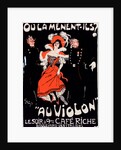 Poster for le Café Riche, Où la mènent-ils? Au Violon by Jules-Alexandre Grün