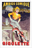 Poster for Théâtre de l'Ambigu, Gigolette by Albert Guillaume