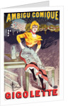 Poster for Théâtre de l'Ambigu, Gigolette by Albert Guillaume