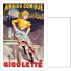 Poster for Théâtre de l'Ambigu, Gigolette by Albert Guillaume