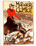Poster for Motocycles Comiot by Théophile Alexandre Steinlen