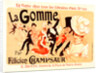 Poster for la Gomme. novel by by Felicien Champsaur 1858–1934 by Jules Chéret