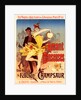 Poster for l'Amant des Danseuses, the lovers of dancers, a novel by M. Félicien Champsaur, 1888 by Jules Chéret