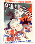 Poster for l'Hippodrome de la Porte-Maillot, Paris-Courses by Jules Chéret