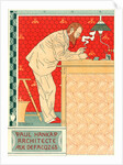 Belgian Poster for M. Paul Hankar, architecte by Adolphe Crespin