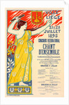 Belgian Poster for le Concours international de Chant d'ensemble, organisé par la ville de Liège by Auguste Donnay