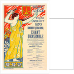 Belgian Poster for le Concours international de Chant d'ensemble, organisé par la ville de Liège by Auguste Donnay