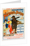 Poster for la Compagnie des Chemins de fer de l'Ouest, Excursions en Normandie et Bretagne by Georges Meunier