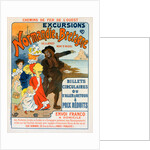 Poster for la Compagnie des Chemins de fer de l'Ouest, Excursions en Normandie et Bretagne by Georges Meunier