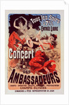 Poster for Concert des Ambassadeurs by Jules Chéret