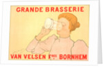 Belgian poster. Grande Brasserie Van Velsen frères. Bornhem by Armand Rassenfosse