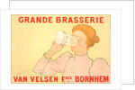 Belgian poster. Grande Brasserie Van Velsen frères. Bornhem by Armand Rassenfosse