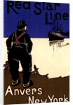 Belgian poster Red Star Line. From Antwerp to New York by Henry Cassiers