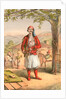 Albanian guard or soldier, Travels through Turkey 1862 by Henry J. Van Lennep
