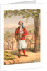Albanian guard or soldier, Travels through Turkey 1862 by Henry J. Van Lennep
