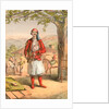 Albanian guard or soldier, Travels through Turkey 1862 by Henry J. Van Lennep