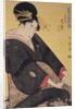Tamaya uchi Hanamurasaki, Sekiya, Teriha, Hanamurasaki of the Tamaya, kamuro, Sekiya, Teriha by Utamaro Kitagawa