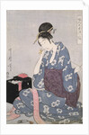 Hari-shigoto, Needlework by Utamaro Kitagawa