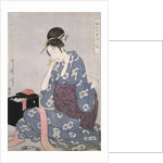 Hari-shigoto, Needlework by Utamaro Kitagawa