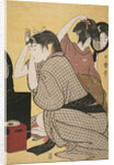 Kami-yui, Dressing the hair by Utamaro Kitagawa