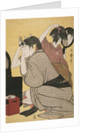 Kami-yui, Dressing the hair by Utamaro Kitagawa