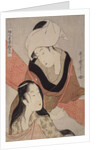 Shinshi-bari, Cloth-stretcher by Utamaro Kitagawa
