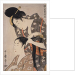 Kami-yui, Hairdresser by Utamaro Kitagawa
