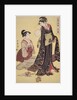 Jôbon no zu, Picture of the upper class. Fûzoku sandan musume, Three ranks of young women according to their fashions by Utamaro Kitagawa