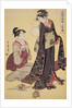 Jôbon no zu, Picture of the upper class. Fûzoku sandan musume, Three ranks of young women according to their fashions by Utamaro Kitagawa
