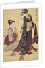 Jôbon no zu, Picture of the upper class. Fûzoku sandan musume, Three ranks of young women according to their fashions by Utamaro Kitagawa