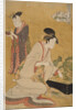 Ôgiya uchi Yashio, Someki, Tsumaki, Yashio of the Ôgiya, kamuro Someki, Tsumaki by Utamaro Kitagawa
