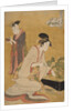 Ôgiya uchi Yashio, Someki, Tsumaki, Yashio of the Ôgiya, kamuro Someki, Tsumaki by Utamaro Kitagawa