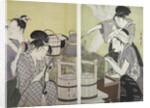 Daidokoro, Kitchen scene by Utamaro Kitagawa