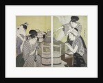 Daidokoro, Kitchen scene by Utamaro Kitagawa