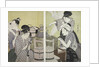 Daidokoro, Kitchen scene by Utamaro Kitagawa