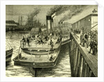 Glasgow Broomielaw UK 1880. Early Morning Departure of the Highland Steamer Columba by Anonymous