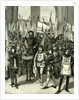 Florence Festvals 1887 Historical Procession the Conte Verde Meeting the Gonfaloniere in the Piazza Della Signoria by Anonymous