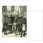 Florence Festvals 1887 Historical Procession the Conte Verde Meeting the Gonfaloniere in the Piazza Della Signoria by Anonymous