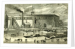 Ice Industry U.S.A. 1881 Winter View of Elevating Ice Into Buildings by Anonymous