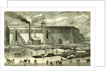 Ice Industry U.S.A. 1881 Winter View of Elevating Ice Into Buildings by Anonymous