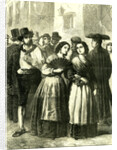 Holy Week Rome Italy 1866 Villagers Assembling for Religious Services by Anonymous