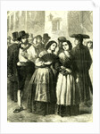 Holy Week Rome Italy 1866 Villagers Assembling for Religious Services by Anonymous