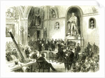 The Lord Mayor at Guildhall London UK 1867. Presenting Rewards for Saving Life from Fire London Great Britain by Anonymous