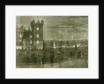 Kelso Castle 1867 UK The Queen's Visit to the Scottish Border the Fireworks and Beacon Fires Viewed from Floors Castle Great Britain by Anonymous