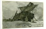 Wreck of the Tally Ho Eastbourne UK 1887 by Anonymous