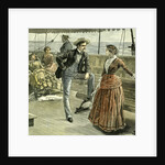 Talk on the Vessel 1887 Man Woman Lady Gentleman Ladies Ship Boat by Anonymous