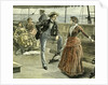 Talk on the Vessel 1887 Man Woman Lady Gentleman Ladies Ship Boat by Anonymous